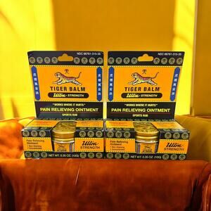 Tiger Balm ULTRA STRENGTH Sports Rub Ointment Pain Relief 0.35 oz 10g QTY 2